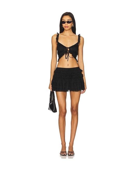 MAJORELLE Black Ashlen Top