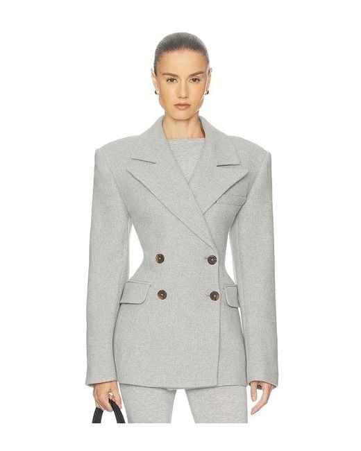 Helsa White Italian Wool Blend Blazer