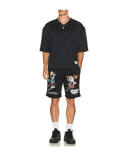 Reason Black Looney Tunes Basketball Short for men