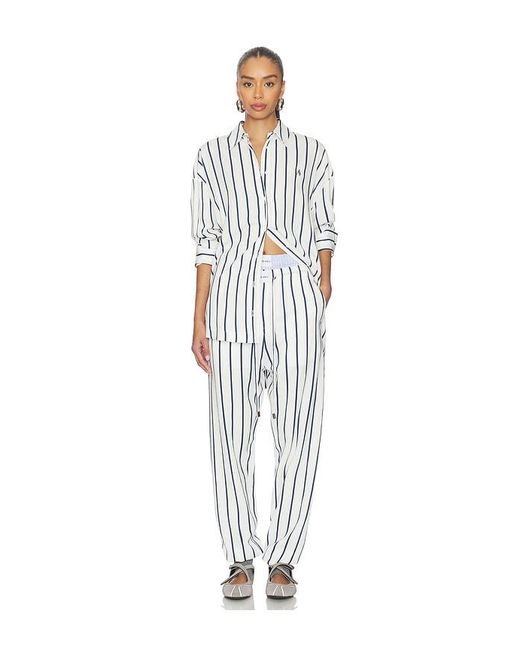The Attico White Striped Button Down Shirt