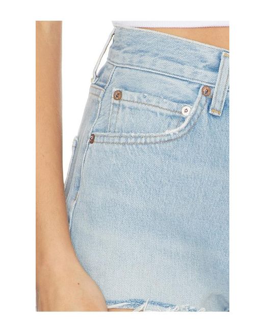 Agolde Blue Ridley High Rise Shorts