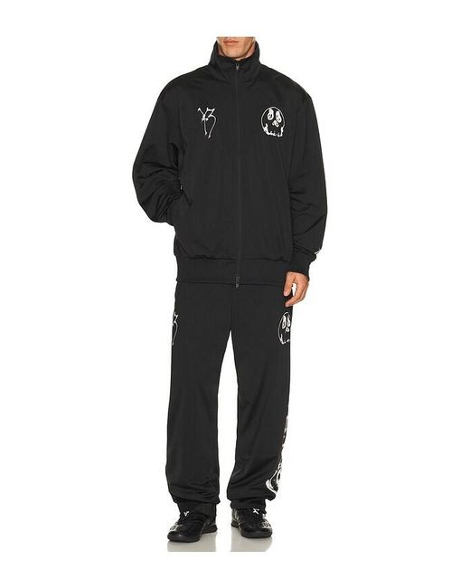 Y-3 Black Gfx Tp Sweatpants for men