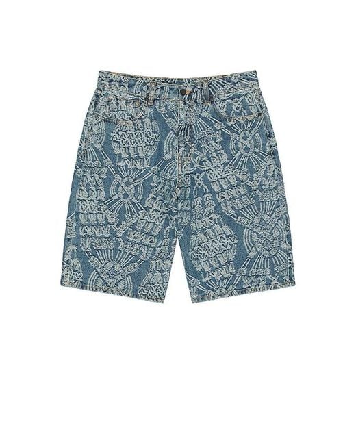Daily Paper Macrame Denim Shorts in Blue für Herren