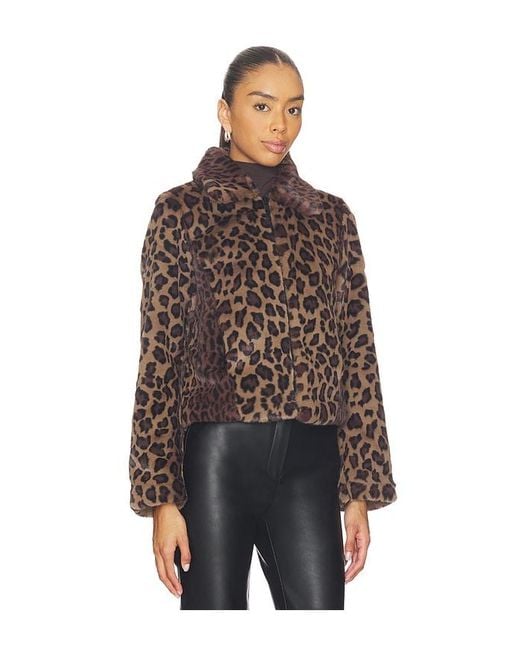 AllSaints Brown Saye Faux Fur Jacket