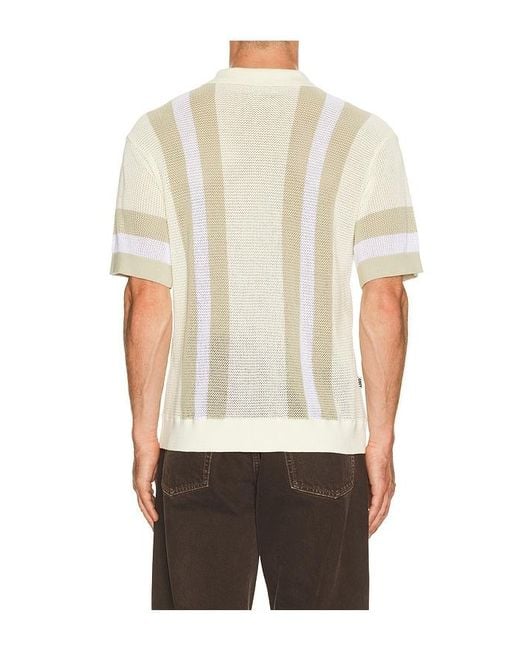 Obey White Seth Knitted Polo for men