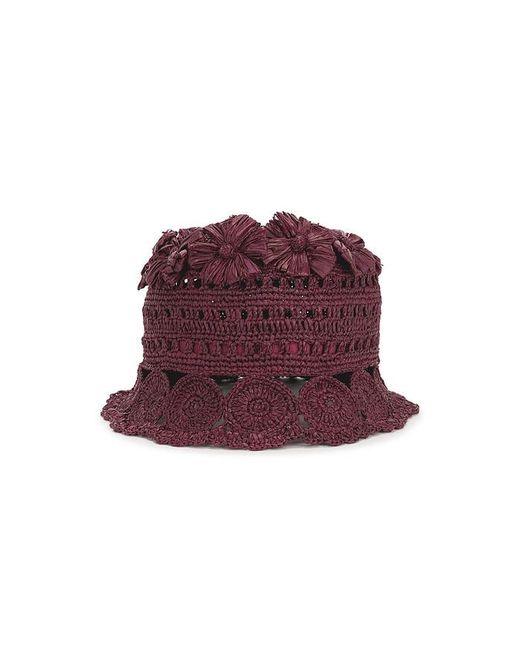 AKNVAS Red Cass Rafia Floral Bucket