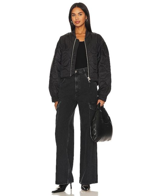 Agolde Black X Shoreditch Ski Club Iona Quilted Jacket