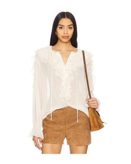 MORE TO COME Natural Mesha Top