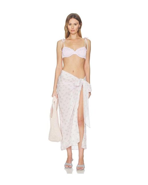 LoveShackFancy Multicolor Emabella Pareo Skirt