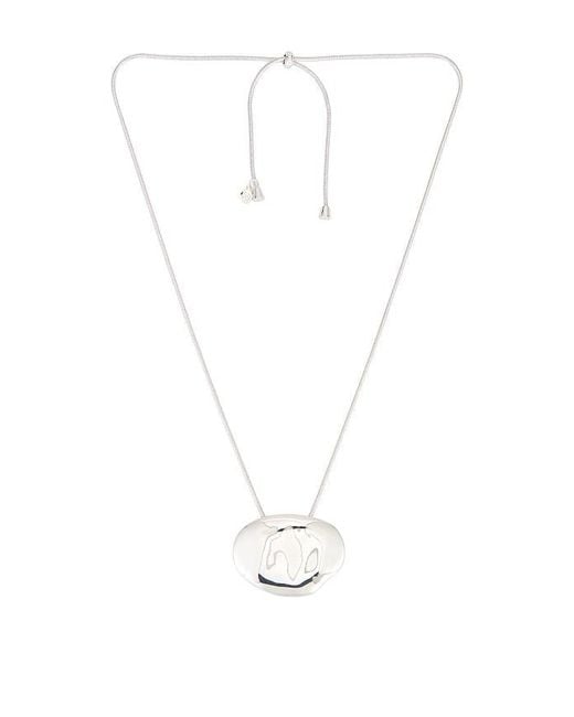 Ettika White Molten Metal Pendant Necklace