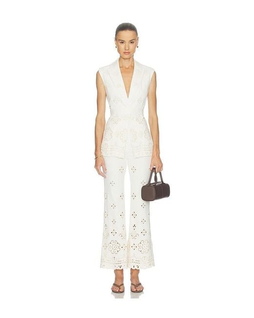 Veronica Beard White Townes Vest