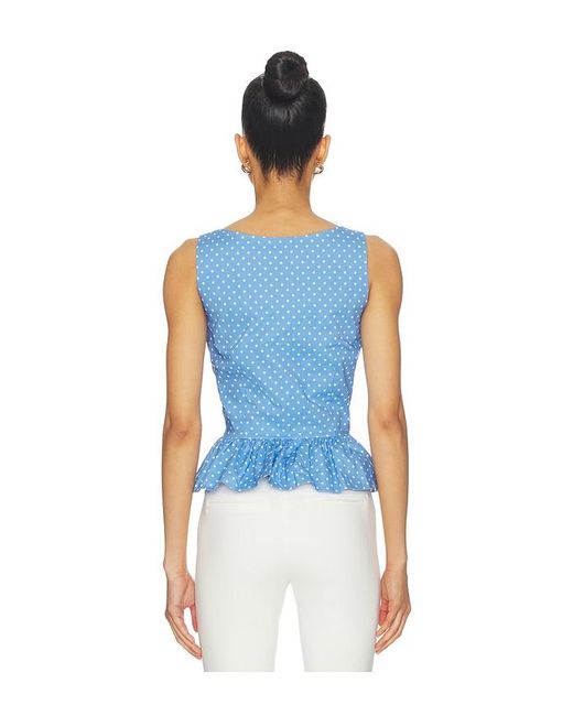 Haven Sleeveless Top En Color Azul Talla (También En Xs, S, M) Caroline Constas de color Blue