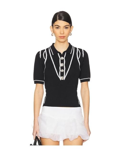 Vaillant ニットポロトップ Black