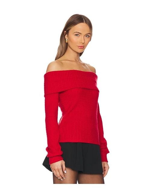 Bobi Red Off Shoulder Top