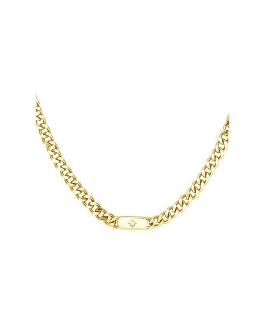 Mazin Jewels Metallic Starburst Cuban Link Necklace