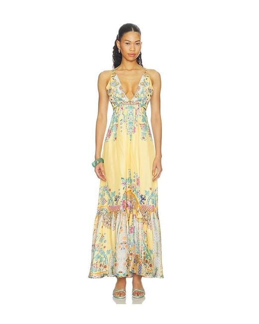 Camilla Metallic Tiered Dress With Hardware