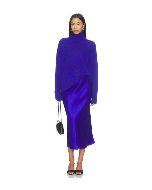 SABLYN Purple Miranda Scallop Trim Bias Cut Pull On Skirt