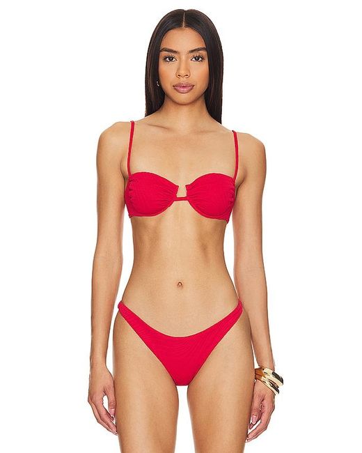 FELLA SWIM Red Gabriel Bikini Top