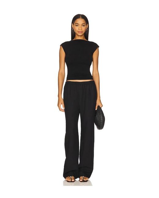 St. Agni Black St Agni Sculpted Ballet Knit Top