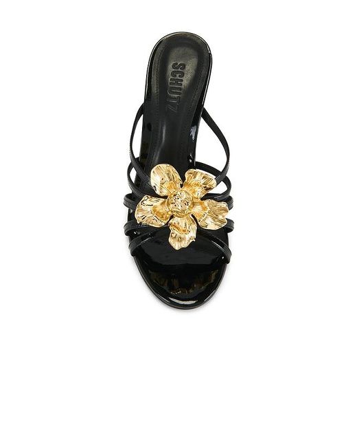 SCHUTZ SHOES Black Flora Mule