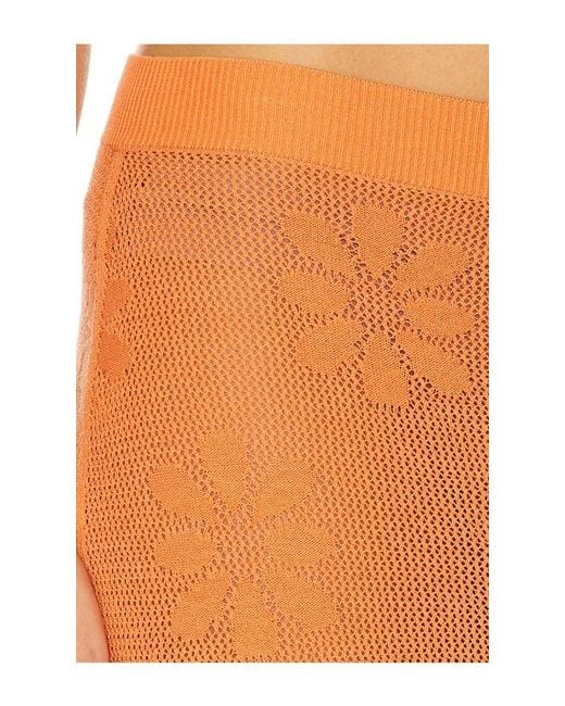Asta Resort Orange Bruna Crochet Skirt