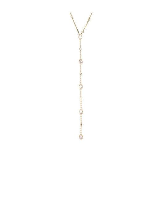Ettika Metallic Radiant Gem Lariat Necklace