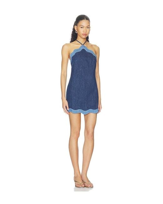 retroféte Blue Tasia Denim Dress