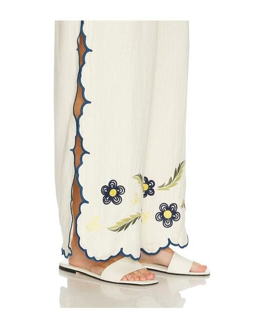 Agua Bendita White Winter Pants