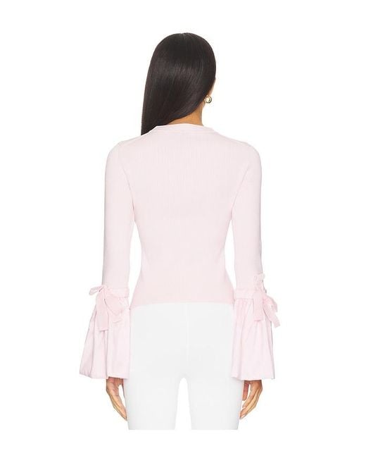 Jonathan Simkhai White Agata Long Sleeve Top