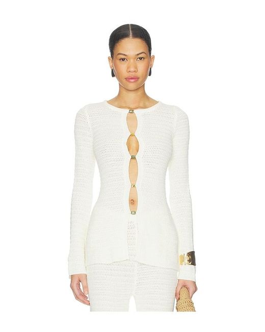 4th & Reckless White Geri Knitted Top