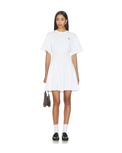 Polo Ralph Lauren White Jersey Short Sleeve T-Shirt Dress