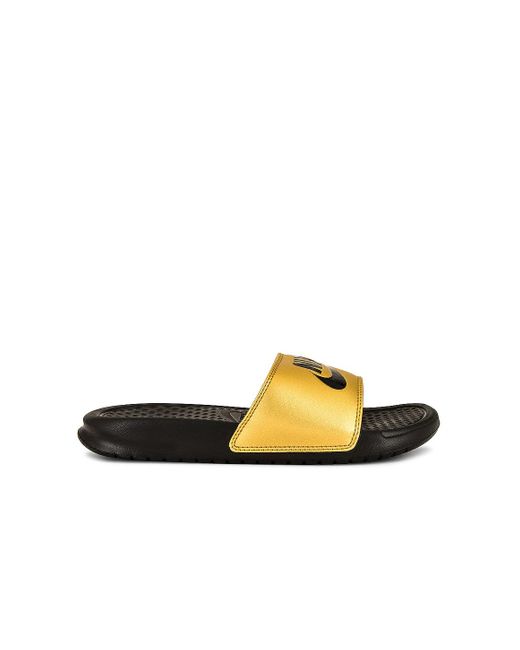 nike benassi jdi sliders in black