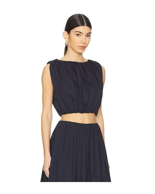 Elodie the Label Blue Bari Poplin Top