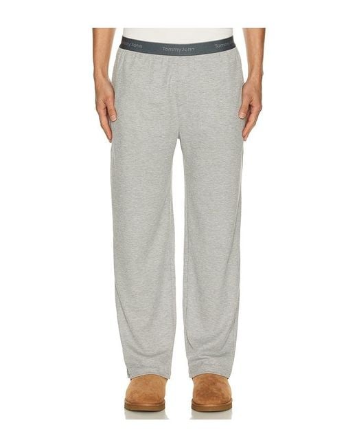 Tommy John Gray Waffle Pant for men