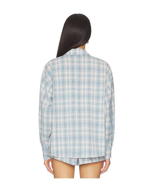 MORE TO COME Blue Thatcher Button Down Top