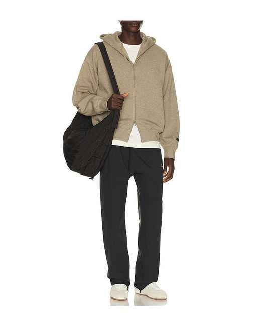 Fear Of God Natural Classic Fit Fleece Zip Up Hoodie for men