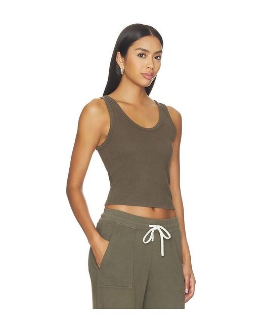 PERFECTWHITETEE Green Blondie Structured Rib Bra Friendly Tank