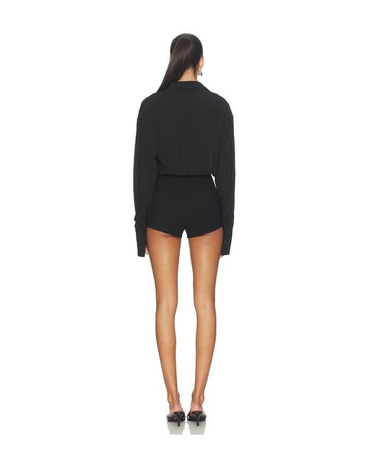 ALL THE WAYS Black Clarissa Romper