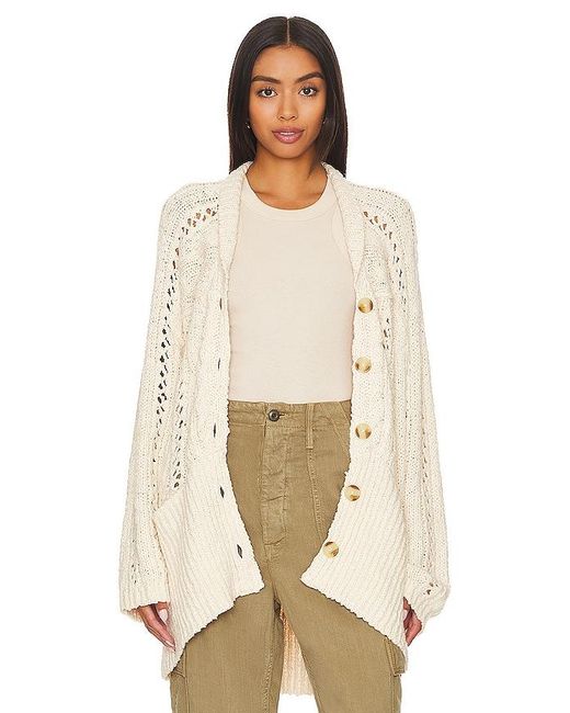Free People Natural CARDIGAN CABLE