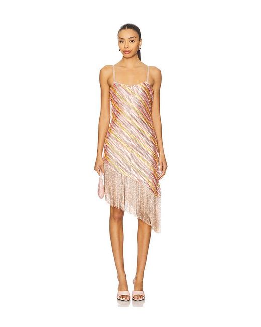 For Love & Lemons White Capri Beaded Mini Dress
