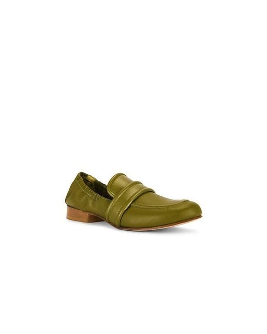 Gia Borghini Green Loafers Paula