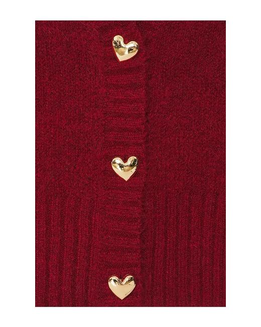 Blank NYC Red Cropped Cardigan