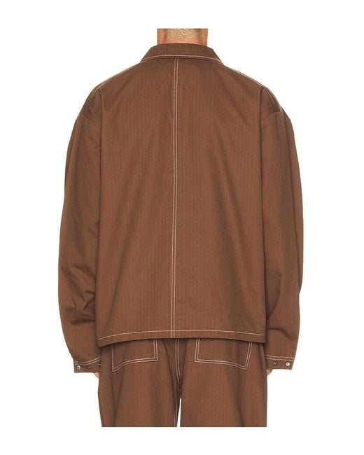 Malbon Brown Station Shirt for men