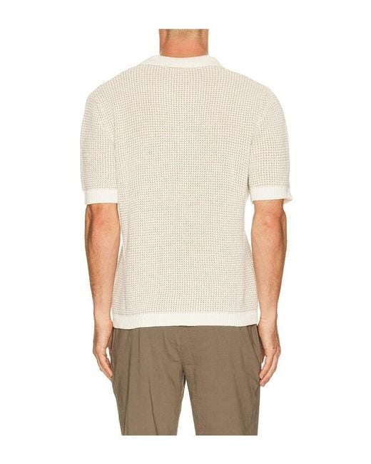 Rails White Pearson Knitted Polo for men