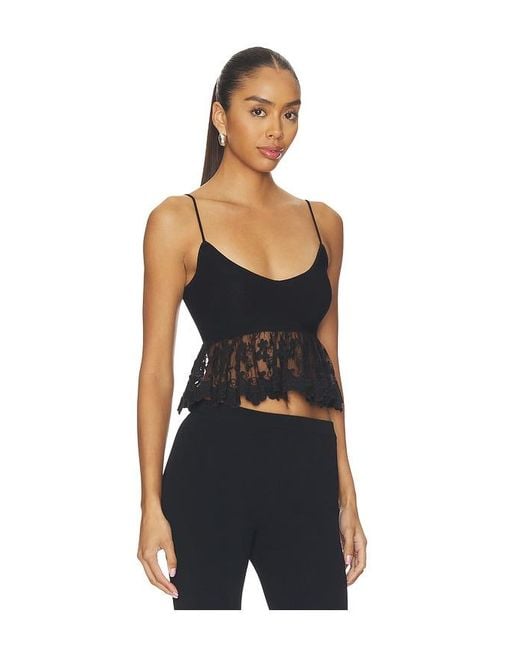 Tularosa Black Dora Knit Lace Tank