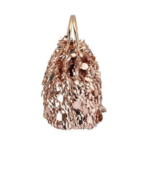 Olga Berg Pink Vera Sequin Top Handle Bag