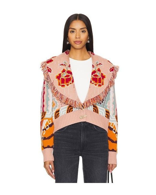 Hayley Menzies Orange Tibetan Tiger Jacquard Cardi Bomber