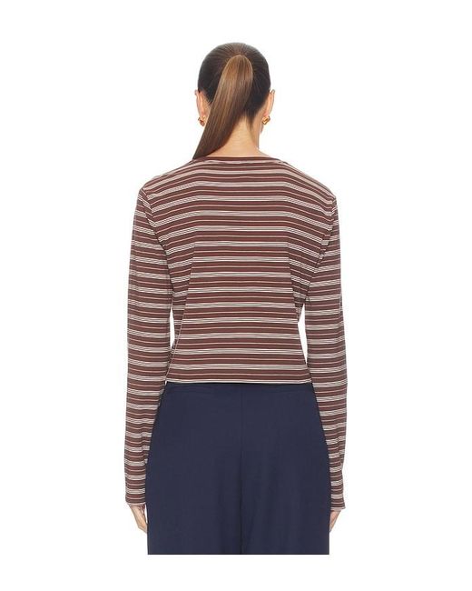 Helsa Blue The Rib Long Sleeve Tee
