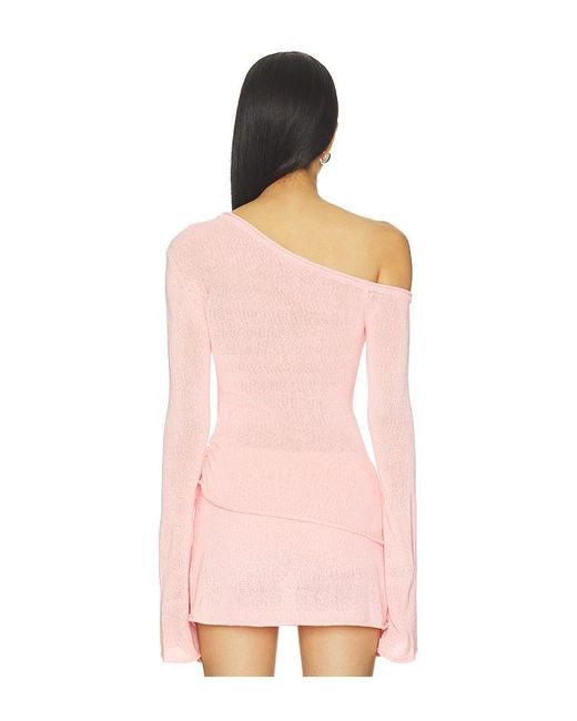 Lovers + Friends Pink Adilen Off The Shoulder Top