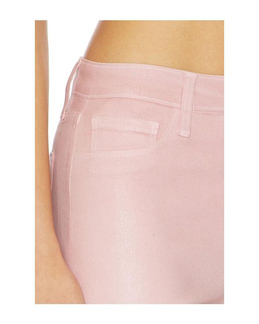 L'Agence Pink Kendra High Rise Crop Flare